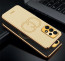 Vaku ® Samsung Galaxy A73 5G Skylar Leather Pattern Gold Electroplated Soft TPU Back Cover