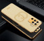 Vaku ® Oppo F19 Pro Skylar Leather Pattern Gold Electroplated Soft TPU Back Cover