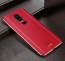 Vaku ® OnePlus 6 Vertical Leather Stitched Gold Electroplated Soft TPU Back Cover