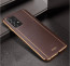 Vaku ® Samsung Galaxy A72 Vertical Leather Stitched Gold Electroplated Soft TPU Back Cover