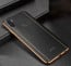 Vaku ® Samsung Galaxy A11 Vertical  Leather Stitched Gold Electroplated Soft TPU Back Cover