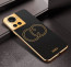 Vaku ® OnePlus 10R Skylar Series Leather Stitched Gold Electroplated Soft TPU Back Cover