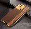 Vaku ® Xiaomi Redmi 10 4G Felix Line Leather Stitched Gold Electroplated Soft TPU Back Cover Case