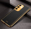 Vaku ® Samsung Galaxy S23 Luxemberg Series Leather Stitched Gold Electroplated Soft TPU Back Cover