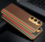 Vaku ® Samsung Galaxy S23 FE Felix Line Leather Stitched Gold Electroplated Soft TPU Back Cover Case