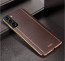 Vaku ® Samsung Galaxy S21 Vertical  Leather Stitched Gold Electroplated Soft TPU Back Cover