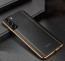 Vaku ® Samsung Galaxy S21 Plus Vertical Leather Stitched Gold Electroplated Soft TPU Back Cover