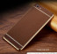 VAKU ® OPPO F1S Leather Stitched Gold Electroplated Soft TPU Back Cover