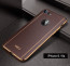 VAKU ® Vertical Leather Stitched Gold Electroplated Soft TPU Back Cover