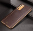 Vaku ® Samsung Galaxy F02s Vertical Leather Stitched Gold Electroplated Soft TPU Back Cover