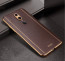 Vaku ® Oppo F11 Vertical Leather Stitched Gold Electroplated Soft TPU Back Cover
