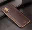 Vaku ® Samsung Galaxy A51 Vertical  Leather Stitched Gold Electroplated Soft TPU Back Cover