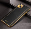 Vaku ® For Apple iPhone 13 Luxemberg Series Leather Stitched Gold Electroplated Soft TPU Back Cover