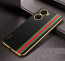 Vaku ® Vivo Y16 Felix Line Leather Stitched Gold Electroplated Soft TPU Back Cover Case