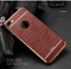 VAKU ® Apple iPhone 7 Leather Stitched Gold Electroplated Soft TPU Back Cover