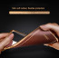 Vaku ® Samsung Galaxy M12 Luxemberg Series Leather Stitched Gold Electroplated Soft TPU Back Cover