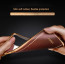 Vaku ® Vivo Y75 4G Luxemberg Series Leather Stitched Gold Electroplated Soft TPU Back Cover