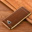 VAKU ® Samsung J7 Prime European Leather Stitched Gold Electroplated Soft TPU Back Cover