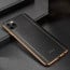 Vaku ® For Apple iPhone 11 Pro Max Vertical Leather Stitched Gold Electroplated Soft TPU Back Cover