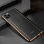 Vaku ® For Apple iPhone 11 Pro Vertical Leather Stitched Gold Electroplated Soft TPU Back Cover