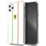 Ferrari ® For Apple iPhone 11 Pro Fiorano White Stripe Clear series Back Cover