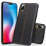 Vaku ® Vivo X21 Lexza Series Double Stitch Leather Shell with Metallic Camera Protection Back Cover