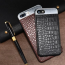 Comma ® Apple iPhone 8 Plus Luxurious Crocodile Leather Metallic Structural Shine Finish Back Cover