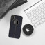 Vorson ® For Apple iPhone X / XS Lexza Series Double Stitch Leather Shell with Metallic Logo Display Back Cover