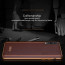 Vaku ® Xiaomi Mi A3 Vertical Leather Stitched Gold Electroplated Soft TPU Back Cover