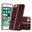 VAKU ® Apple iPhone 6 / 6S LARDOR Series 3 Stitch Leather Shell with Metallic Logo Display Back Cover