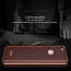 Vaku ® Vivo V7 Plus Vertical Leather Stitched Gold Electroplated Soft TPU Back Cover