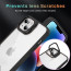 Vaku ® Apple iPhone 14 Plus Lens Flip Stand Holder Back Cover Case with Free Lens Protector