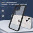 Vaku ® Apple iPhone 15 / 15 Plus Lens Flip Stand Holder Back Cover Case with Free Lens Protector