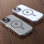 Vaku Luxos ® Apple iPhone 14 Vortex Magpro Gel Cushion Slim Fit Shockproof Crystal Clear Camera Metal Ring Certified Mag-Safe Back Cover