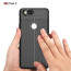 Vaku ® Google Pixel 2 Kowloon Double-Stitch Edition Silicone Leather Texture Finish Ultra-Thin Back Cover