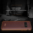 VAKU ® Samsung Galaxy Note 8 Vertical Leather Stitched Gold Electroplated Soft TPU Back Cover