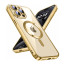 Vaku ® Apple iPhone 15 Pro Luxury Electroplated Magnetic Magsafe Camera Protection TPU Back Cover Case