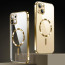 Vaku ® Apple iPhone 15 Plus Luxury Electroplated Magnetic Magsafe Camera Protection TPU Back Cover Case