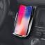 Vaku ® Smart Auto-open and Close Gravity Sensor QC Wireless Car Charger + Car Silicon Abs Glass Holder with High Grade Suction