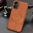Vaku ® Oneplus Nord 2T Maxtron Leather Stitched Magnetic Magsafe Non-Slip Grip Shockproof Back Cover