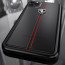 Ferrari ® Apple iPhone 11 Pro Max Vertical Contrasted Stripe - Material Heritage leather Hard Case Back Cover