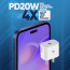 Original iPhone 20W Charger Type C PD Fast [Apple MFi Certified] Adapter For iPhone 16/16 Plus/16 Pro/16 Pro Max/15/14/13 Series