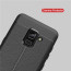 Vaku ® Samsung Galaxy A8 Plus Kowloon Double-Stitch Edition Silicone Leather Texture Finish Ultra-Thin Back Cover