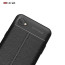 Vaku ® LG Q6 Kowloon Leather Stitched Edition Top Quality Soft Silicone 4 Frames + Ultra-Thin Back Cover