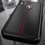 Ferrari ® Apple iPhone X Vertical Contrasted Stripe - Material Heritage leather Hard Case back cover