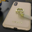 GUESS ® Apple iPhone X Premium Luther Leather 2K Gold Electroplated + inbuilt ring stand + detachable Tassels Back Case