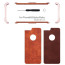 R-JUST ® Apple iPhone 6 / 6S Rosewood Shockproof Aluminium Metal+Wooden Bumper with Leather Veneer Back Cover