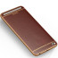 Vaku ® Xiaomi Redmi 5A Leather Stitched Gold Electroplated Soft TPU Back Cover