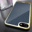 VAKU ® Apple iPhone 7 Colored Carbon Fibre with Golden Electroplated layering hard PC Back Cover