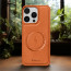 Vaku ® Apple iPhone 16 Pro Maxtron Leather Stitched Magnetic Magsafe Non-Slip Grip Shockproof Back Cover